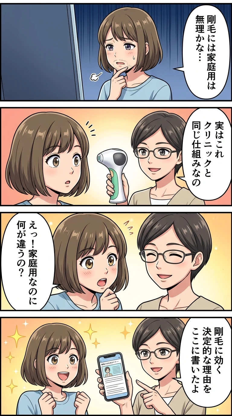 レーザー脱毛器 トリア4X 効果