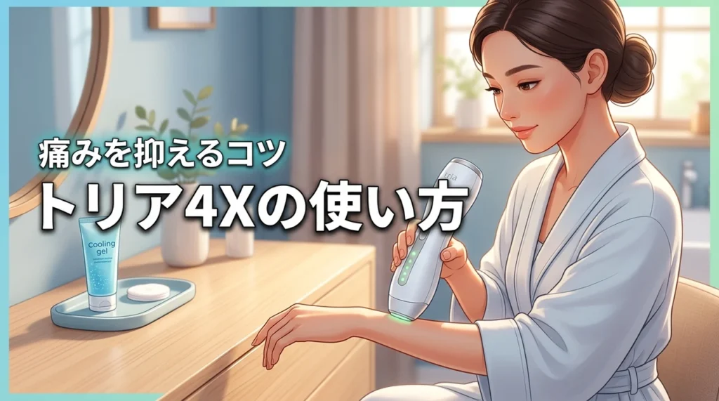 トリア4Xの使い方は難しい?痛みを抑えて効率よく脱毛するコツと注意点を詳しく紹介