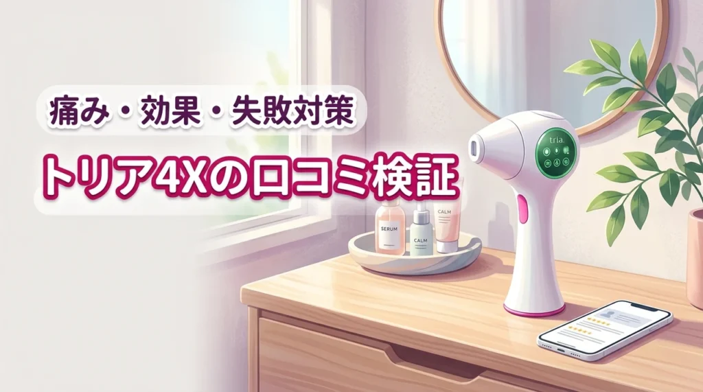 【トリア4Xの口コミ】痛みや効果の真相をガチ検証して失敗を防ぐ方法を伝授