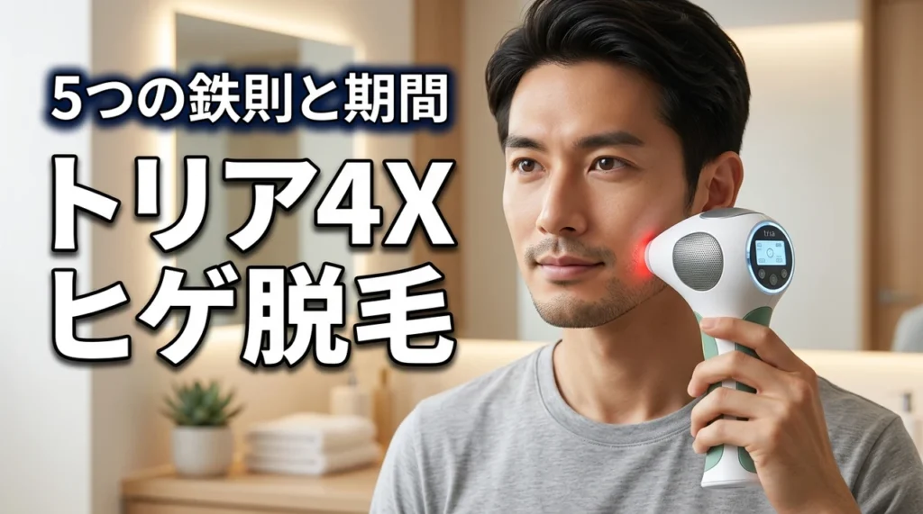 トリア4Xのヒゲ脱毛で効果を出す!成功のための5つの鉄則と期間