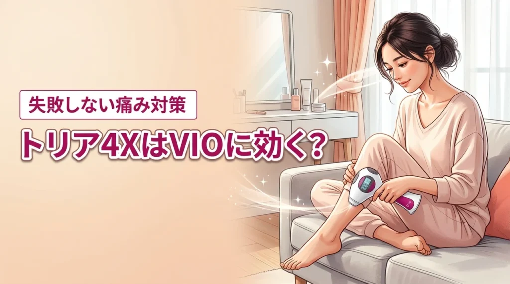 トリア4XはVIOに効果ある?痛みが怖い人向けの対策と失敗しない活用法