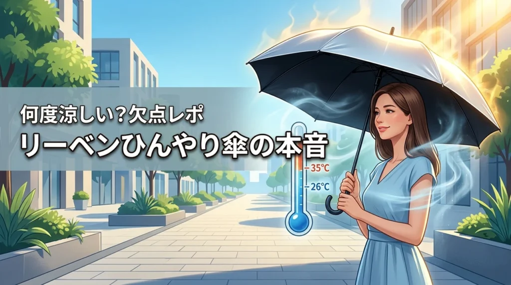 【本音】リーベンひんやり傘は何度涼しい?実際の体感温度と欠点を正直レビュー