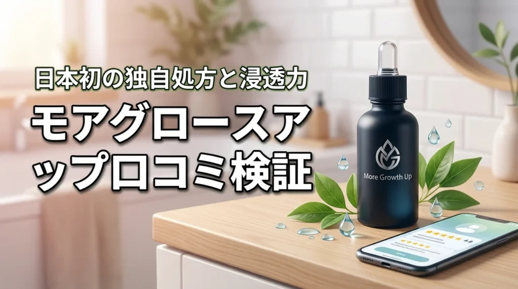 モアグロースアップ育毛剤の口コミは本当?日本初の独自処方と浸透力を検証